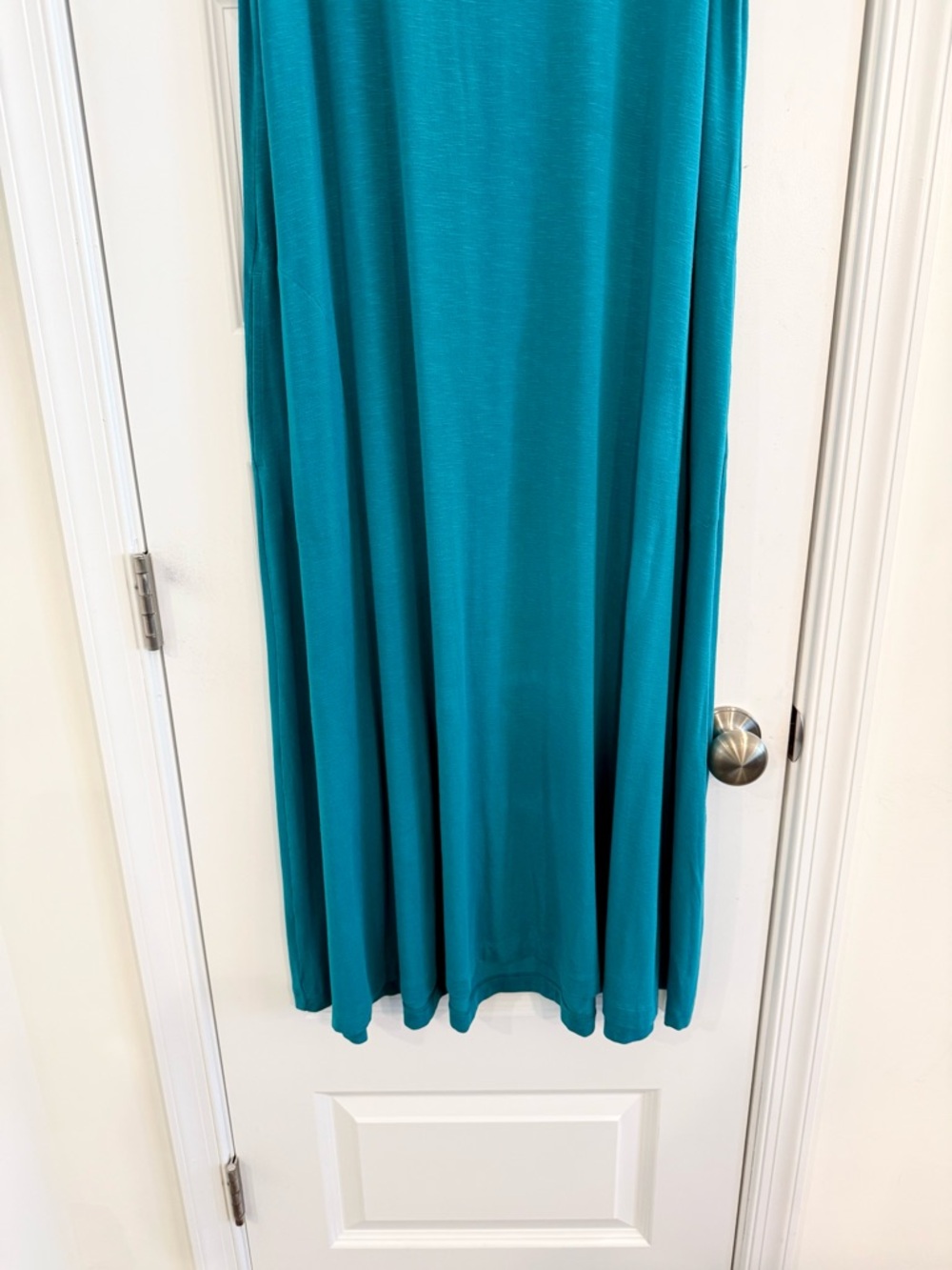 J. Jill Slub Knit Sleeveless Maxi Dress Teal Size L - Picture 5 of 8